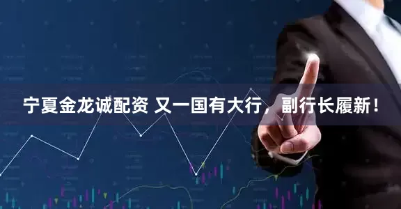 宁夏金龙诚配资 又一国有大行，副行长履新！