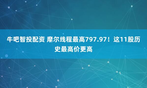 牛吧智投配资 摩尔线程最高797.97！这11股历史最高价更高